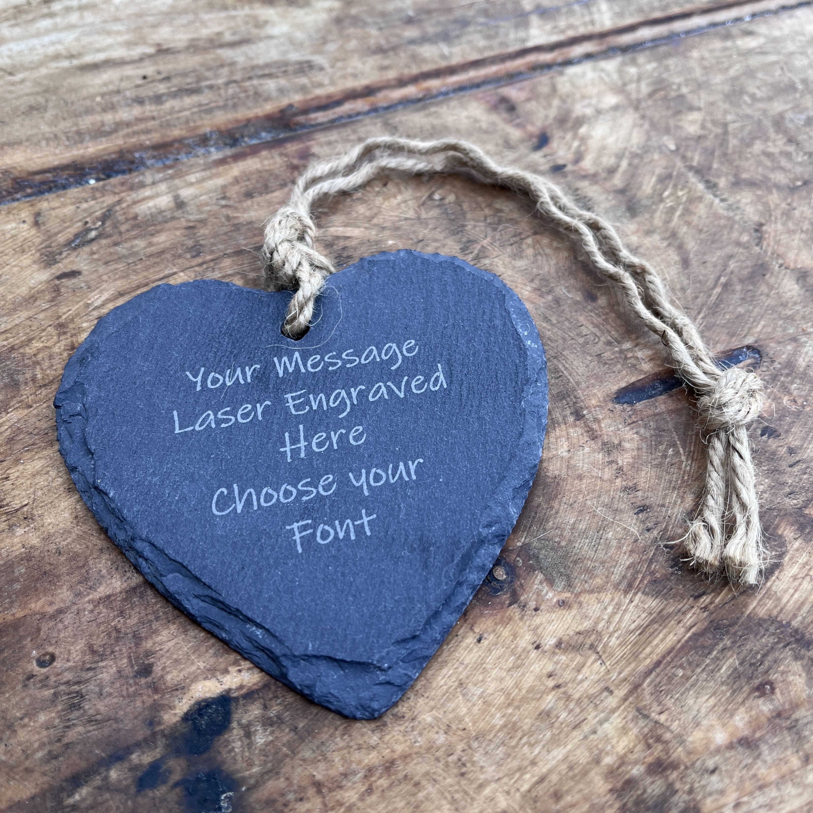 Engraved Slate Heart Friendship Quotes Gifts for Friends 