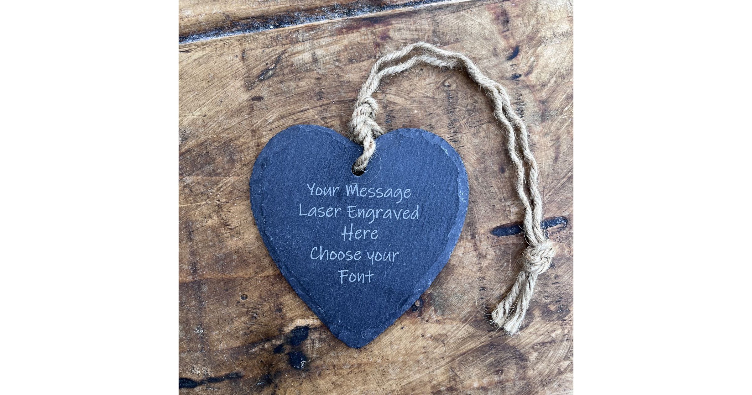 Engraved Slate Heart Friendship Quotes Gifts for Friends 